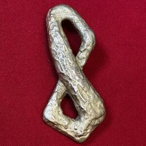 Gold Tone Abstract Vertical Infinity Sign Pendant